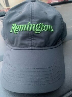Remington Black Hat with Green Logo Patch